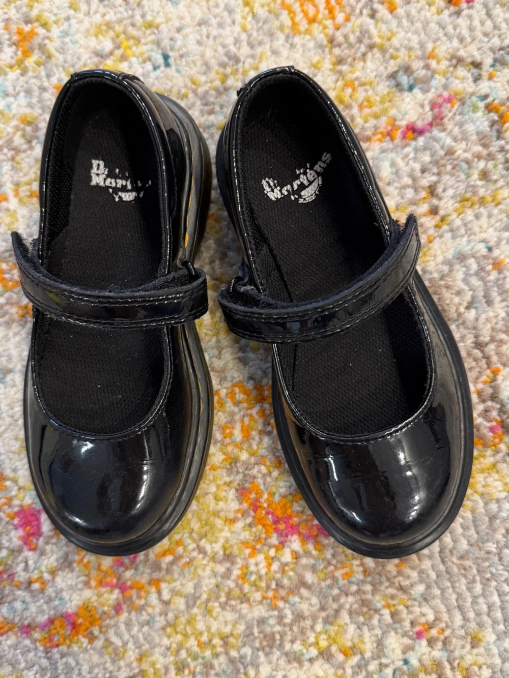 Dr. Martens Black Patent Mary Jane Shoes. Little Girl size 12US